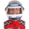HalloweenCostumes.com   Adult Race Car Driver Helmet, White/Blue/Gray - 4 of 4