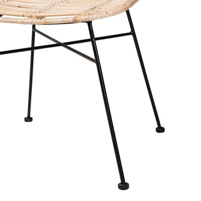 Manhattan Natural Oak and Rattan 5-Piece Dining Set