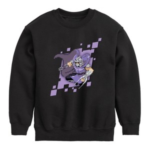 Boys' - Teenage Mutant Ninja Turtles - Shredder Pixels Graphic Long Sleeve Fleece Sweatshirt - 1 of 4