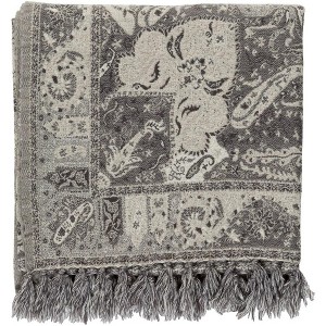 Mark & Day Thiersee 50"W x 70"L Bohemian/Global Charcoal Throw Blankets - 1 of 3