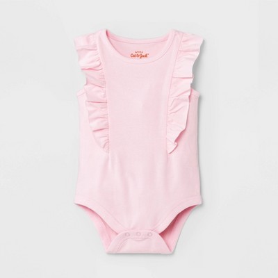Baby Girls' Ruffle Bodysuit - Cat & Jack™ Light Pink 6-9M