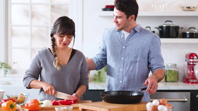 12.25" Black Aluminum Nonstick Frying Pan with Silicone Handle