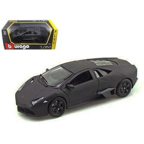 Lamborghini Terzo Millennio Dark Gray Metallic with Black Top and Carbon Accents 1/24 Diecast Model Car by Bburago