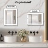 SEVOBAL Bathroom Vanity Mirrors Shatter Proof Rectangular Anti Fog Mirror with Clear Reflective Glass Polished Acrylic Frame, Silver, 28"*20"*0.2" - 4 of 4