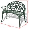 vidaXL Garden Bench Green Cast aluminum, Cast iron 39.4 in Durable - 4 of 4