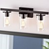 C Cattleya 3 Light Bathroom Vanity Light Oil-rubbed Bronze with Glass Shade - 2 of 4
