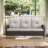 Buenhomino Outdoor Patio Furniture - Wicker Sofa with Removable Cushion, 3 Seater Rattan Couch with Deep Seat, High Backrest for Balcony, Backyard - 2 of 4