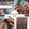 PartyWoo Fringe Curtain Metallic Brown Tinsel 3.3x6.6 Feet 2 pcs - 3 of 4