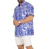 LA LEELA Men's Hawaiian Shirts Short Sleeve Button Down Shirt Mens Vacation Shirts Summer Beach Casual Tropical Shirts for Men Funny - 4 of 4