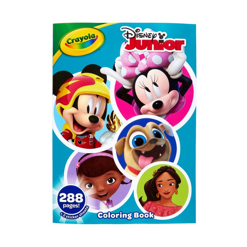 Crayola 288pg Disney Junior Coloring Book with Sticker Sheets, 1 of 4