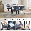 Upholstered Dining Chairs Set of 2, Modern Kitchen Chairs with Back and Deep Seat, Fabric Dining Room Chairs with Wood Legs for Kitchen - 3 of 4