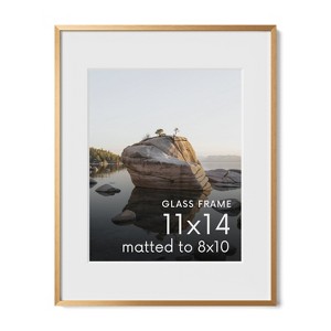 Haus and Hues Brushed Metal Frame with Real Glass, Gray/Bronze - 1 of 3