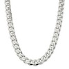 Black Bow Jewelry Men's 13mm Sterling Silver Solid Curb Chain Necklace - 2 of 4