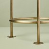 20"x10" Brass Plant Stand Antique Brass and Stone - Hearth & Hand™ with Magnolia - 4 of 4