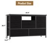 Jojoka 8-Drawer Dresser, Fabric Storage Tower for Bedroom, TV Console Table with Adjustable LED Lights, Adjustable Feet, for Living Room - 2 of 4