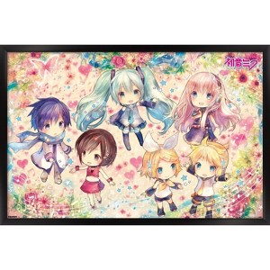 Trends International Hatsune Miku - Floral Fantasy Framed Wall Poster Prints - 1 of 4