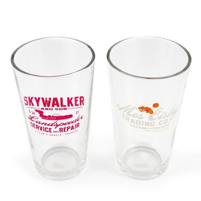 Seven20 Star Wars 16 oz Pint Glass 2-Piece Set | Mos Eisley Co. | Skywalker & Sons Designs