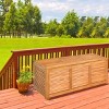 Costway 46 Gallon Deck Storage Acacia Wood Organization Toys Cushions Tools - 3 of 4