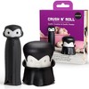 Ototo 2pc Crush N’ Roll Garlic Crusher and Peeler Silicone and Plastic Kitchen Tool Black/ White - 2 of 4