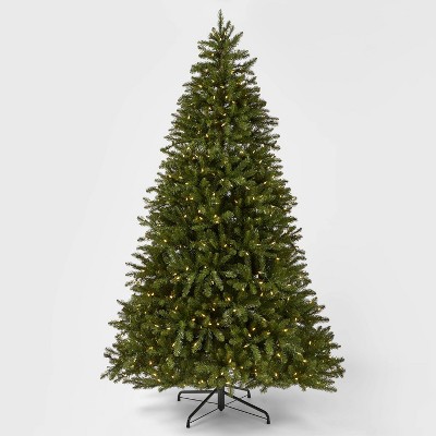 7.5ft Pre-Lit Full Cascade Fir Artificial Christmas Tree Warm White LED Lights - Wondershop™