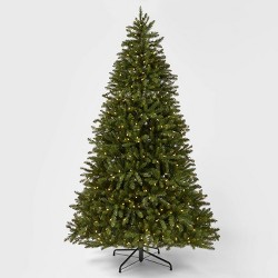 7 5ft Pre Lit Artificial Christmas Tree Full Virginia Pine Clear Lights With Autoconnect Wondershop Target