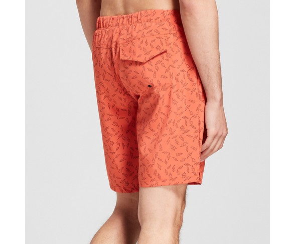 Men's 7.5" Lightning Bolt Swim Trunks - No Retreat Red S