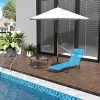 TiramisuBest 2-Piece Zero Gravity Rocking Chair Set with Pillow, Cup & Phone Holder, Foldable Recliner for Outdoor (Brown) - 3 of 4