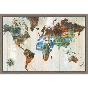 Amanti Art World of Wonders by Sue Schlabach Canvas Wall Art Print Framed 23-in. x 16-in. - 1 of 4