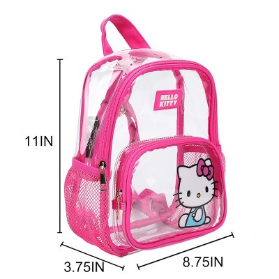 Sanrio Hello Kitty Sitting Character Adult 11" Clear Mini Backpack — фото 3