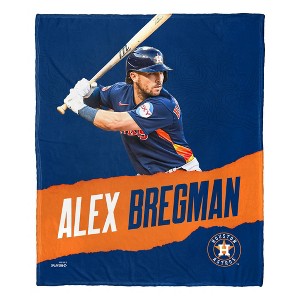 50"x60" MLB Houston Astros 23 Alex Bregman Silk Touch Throw Blanket - 1 of 4