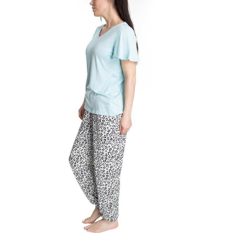 Hanes Womens Step Into Spring Jogger Pajama Set, 2 of 4