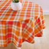 Solino Home Fall Buffalo Check Linen Round Tablecloth - 2 of 4