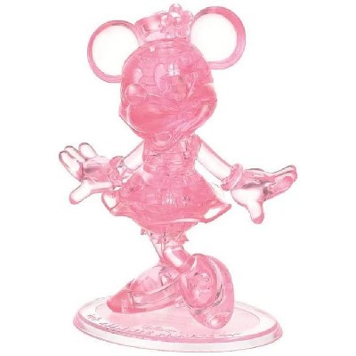 University Games Disney Minnie Mouse 43 Piece 3D Crystal Jigsaw Puzzle | Pink