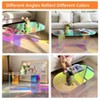 Artloge 37.4x19.7x14.2in Acrylic Iridescent Coffee Table Rainbow Color Round Side Table with PVC Mat - 4 of 4
