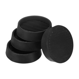 Unique Bargains Round Rubber Anti Slide Furniture Coasters Cups Floor Protector 4 Pcs - 1 of 4