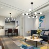 POWLIG 8-Light Black Modern Sputnik Sphere Chandelier for Living Room, Kitchen, Bedroom, Dining Room - 4 of 4