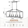 Tribesigns 6-Light Candle Holder Light Fixtures Over Dining Table, Industrial Linear Chandelier Pendant Lights with Adjustable Iron Chain - 3 of 4