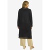 Jessica London Women's Plus Size Tipped Duster Cardigan - 3 of 4