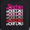 Women's - Barbie - Stacked Barbie Vday Lightweight French Terry Wide Neck Long Sleeve Shirt - 2 of 4