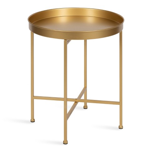 Kate And Laurel Celia Round Metal Side Table 18.25x18.25x22 Gold Target