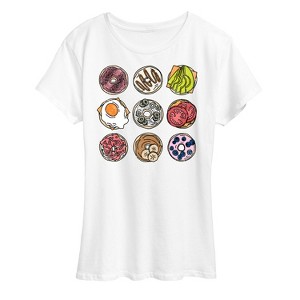 Women's - Instant Message - Bagel Grid Short Sleeve Graphic T-Shirt - 1 of 4