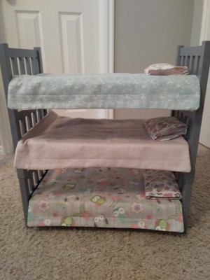 Badger Basket 1-2-3 Convertible Doll Bunk Bed With Bedding - Pink/stripe :  Target