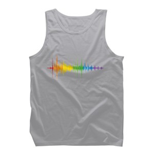 Adult Design By Humans Soundwave Rainbow Pride By Truemilk Tank Top - 1 of 2