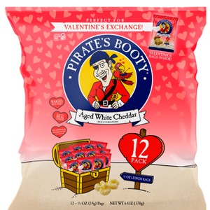 Pirate's Booty Valentine's Aged White Cheddar Puffs - 6oz/12pk - 1 of 4