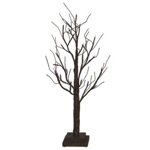 Transpac Large Light Up Halloween Twig Tree Decorative Tabletop Figurine Battery Operated Black Wood Indoor Decor - 1 of 1