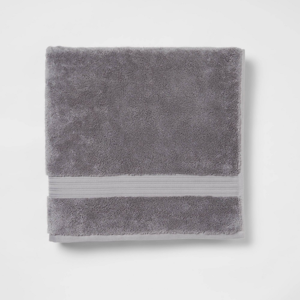 Photos - Towel Total Fresh Antimicrobial Oversized Bath  Dark Gray - Threshold™: 100 Cotton, Low Lint, Machine Washable