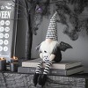 FURNIinspire Decorative Objects Holiday Decorations, Fabric Sitting Black Gnome With Wings, Striped Socks, Home Decor, Multicolored, 3.5"*4.3"*23.5" - 2 of 4