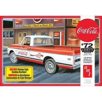 Polar Lights 1972 Chevy Pickup with Vending Machine and Crates (Coca-Cola) 2T Model Kit