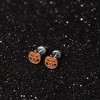 Girls' Pumpkin Enamel Screw Back Sterling Silver Earrings - In Season Jewelry - 4 of 4
