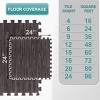Sorbus Interlocking Wood Grain Print Floor Mats - 12 Pcs - 3 of 4